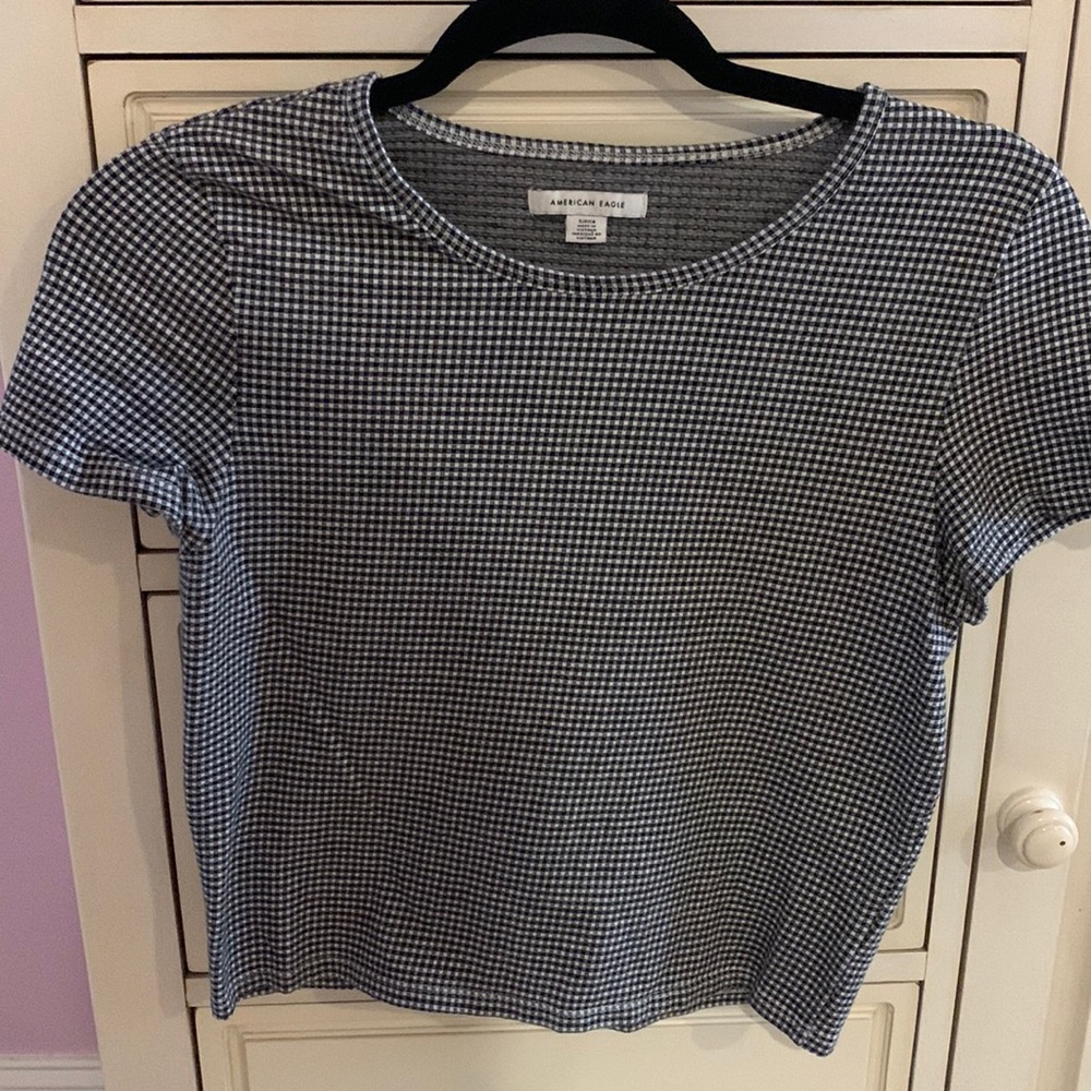 American eagle gingham crop top